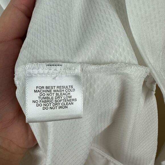 Peter Millar Womens White Polo Shirt UPF 50+ Performance Size M Golf Pickleball - Picture 5 of 7